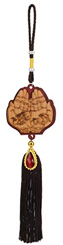 35CM Auto hängende Ornamente, Imitat Holz Anhänger muslimisch mit Quaste für islamische Rückspiegeldekoration im Fahrzeug