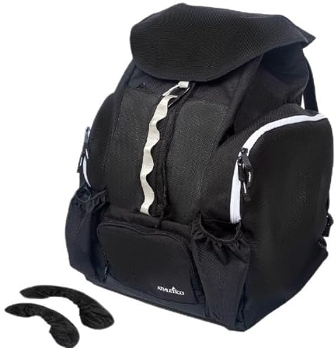 Athletico Hockey-Rucksack – großer Rucksack zum Tragen von Hockeyausrüstung, inkl. Schlittschuhlaufen, Schwarz