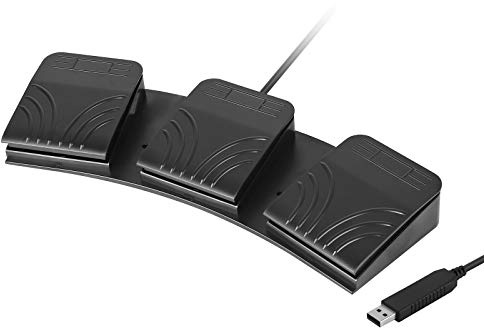 iKKEGOL Interrupteur Optique USB à Triple pédale 3 Touches Programme 3 Boutons Clavier d'ordinateur Souris Jeu Action HID