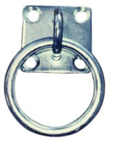 Anbindering | Anbinden Pferd, Rinder | Befestigungshaken zum Schrauben | Augplatte Edelstahl massiv (2X Anbindering)