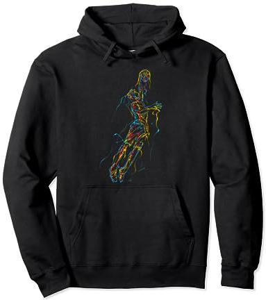 Abstrakte Kunst Basketball Sportler Bunt Pullover Hoodie