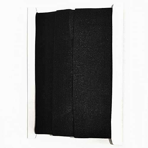10M Cinta Elástica de Costura 10 Metros x 120mm de Ancho, Goma para Coser Ropa y Manualidades, Elástico para Costura, Negro (332, 120mm X 10M)