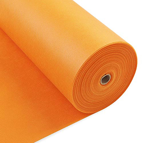 Longing Home Tischdeckenrolle, 1.18 × 45M, Orange, Einweg Vlies Stoffähnlich Tischdecke Rolle, Meterware Tischtuchrolle, Geeignet Für Geburtstag, Party, Deko