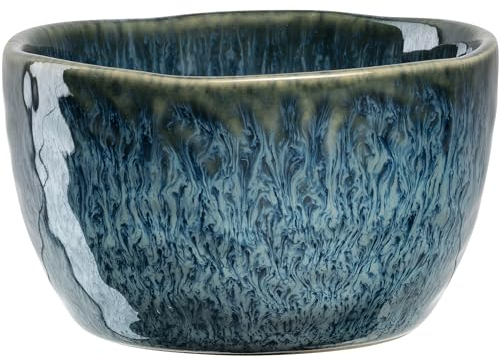 LEONARDO HOME Matera Keramikschalen Set 12-teilig - Snackschale aus Keramik - Durchmesser 8,3 cm, Höhe 5 cm - Inhalt 150 ml - Mikrowellengeeignet, spülmaschinenfest - 12er Set in blau, 022993