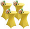 SHUOJIA Strech Husse Für Stehtische Ø 60/80cm – Strechüberzug Tischhusse Für Bistrotische – Cocktail Tischdecken Stehtischhusse Für Hochzeit,Geburtstag,Taufe Etc (4Pcs-80cm,Yellow)