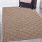 CARPETIA robuster Outdoorteppich Rautenmuster beige/schwarz robust Innen- und Außenbereich wetterfest Jute-Look 120 x 170 cm