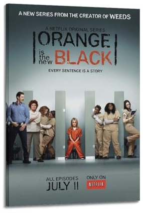 VZRSQZK Poster Orange Is The New Black, TV-Serie, dekoratives Gemälde, Leinwand-Wandposter und Kunstdruck, modernes Familienschlafzimmer-Dekor-Poster, 60 x 90 cm