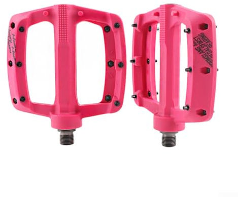 Pédales à roulement en fibre de nylon pour VTT, 2 roulements scellés, acier haute résistance, résistance à la , crampons antidérapants gris/violet (rose)