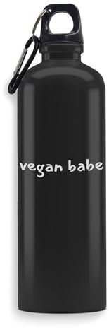 Vegan Babe Plant Based Water Bottle Engraved Art Sport Leakproof Big Capacity