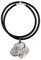 Art-Dog Hundekopf-Halskette auf Lederband - ArtDog Kollektion Hunde Halskette - Silberne Ketten mit Hundebildern - Schmuck mit Hunderassen - Boxer (Unkupierte Ohren)