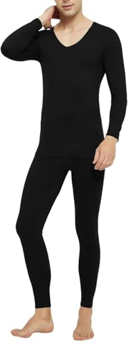 Winter Unterwäsche Herren, Atmungsaktiv 2 Teilig Sport Sportunterwäsche 4Xl Lang Gefüttert Skiunterwäsche Thermounterwäsche Baumwolle Extra Warm Weich Fussball Thermoanzug Funktionsunterwäsche