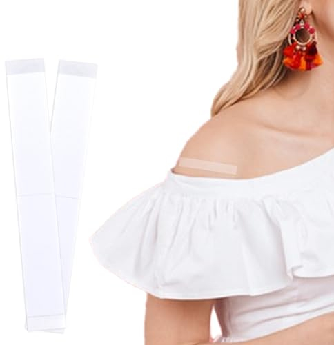 4 Confezioni/200 Pezzi Nastro Biadesivo per Corpo, Nastro Biadesivo per Abbigliamento e Corpo, Nastro Adesivo in Tessuto Trasparente per Vestiti Abiti Indumento Strisce di Nastro alla Moda