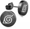 CHICNET Edelstahl Ohrstecker schwarz 8mm rot lila Sharingan Auge Rinnegan Anime Manga Ohr Schmuck Chirurgenstahl Unisex Männer Damen Herren Konoha Leaf Village