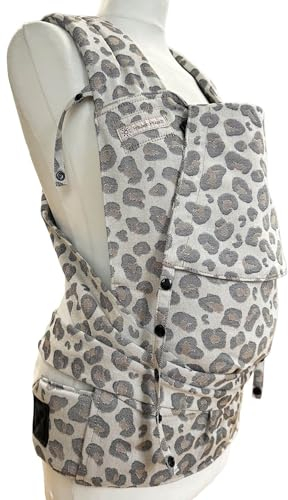 Babytrage Fräulein Hübsch SoftTai V2 Babysize Leoprint ab Geburt bis Kleinkindalter (Gr. 50/56-80/86) - ergonomisch wie im Tragetuch - Bauch- & Rückentrageweise möglich - passt Mama&Papa