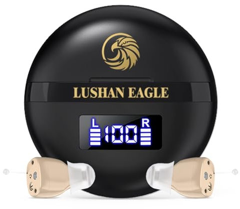 LUSHAN EAGLE Auriculares de amplificación amplificador recargables reducción de ruido inteligente (Negro)