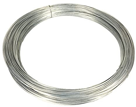 JIEYUZYUO Alambre de Hierro Galvanizado Diámetro Fuerte Y Duradero 0,5-4 Mm, Peso 2,5 Kg Bobina de Alambre de Jardín Alambre Galvanizado/Diameter 4Mm Length 25 M