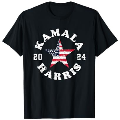 Kamala Harris 2024 Präsidentschaftswahl Amerikanische Flagge Kamala T-Shirt