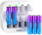 Rechargeable 1.5V AAA Lithium Batteries, High Capacity 1100mWh, 8 Pack Triple A Rechargeable, 2 Hour Fast Charge, with 4-Slot Charger, Low Self-Discharge, for Mouse, Toys, Cameras