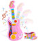 Herenear Gitarre Kinder Spielzeug, 2 IN 1 Kinder Gitarrenspielzeug & Klavier Spielzeug, Kindergitarre Musikalisches, 4 Spielmodi multifunktionales Instrumentenspielzeug, Lernspielzeug Lerngeschenk
