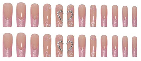 Europe And The United States Popular Wear Line Leopard Print Full Wrap Type Nail Piece With 2ml Glue Uij48 (A)