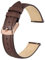 BISONSTRAP Elegante Leder Uhrenarmband, Schnellverschluss, Uhrenarmbänder für Damen und Herren, Kompatibel mit Uhrenanstößen von 12mm, Dunkelbraun (Roségoldene Schnalle)