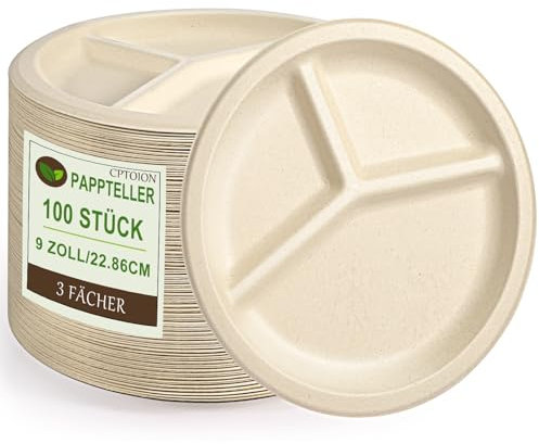 Cptoion Piatti di carta (100 pezzi)