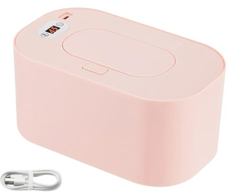 Porteur de nettoyage portable, essuie-tout chaud - Titulaire de lingettes USB, distributeur portable pour bébé - Boîte d'isolation pour couches réutilisables avec contrôle de la température