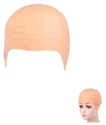 Yeenano Latex kahle Kappe Glatzenkappe Dicke Haut Kopf Schädel Perücke Wig Cap Funny Glatzkopf Haarreif Hat Fancy Kleid Cosplay Hut Kostüm Zubehör für Halloween Kinder Erwachsene