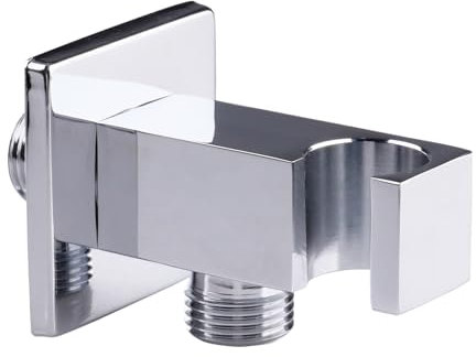 suaywo Wandanschlussbogen mit Brausehalter Halterung Wandhalter für Handbrause Brauseanschlussbogen mit Halter 1/2 Zoll Universal Brauseanschlussbogen Handbrausehalter