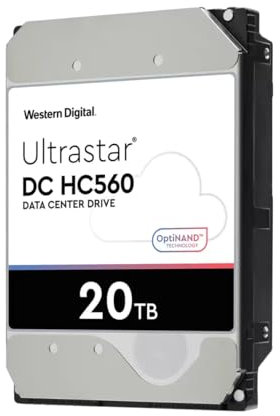 Western Digital WD HGST Ultrastar HC560 20TB Interne Festplatte 3,5 Zoll HDD 7200RPM 512MB SATA 6Gb/s (Generalüberholt)