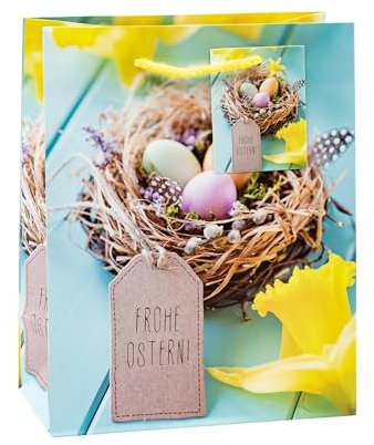 K3T Geschenktüten OSTERN, 3er Packung, Größe: Mittel (HxBxT 23 x 18 x 10 cm), Art.Nr. 84010