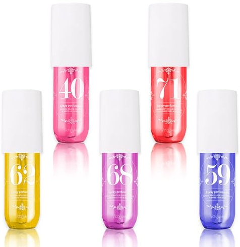 5PCS Parfüm, Bodyspray, Fruchtiges Parfüm für Frauen, Par füm Damen, Parfümspray, Körperspray, Körperduftparfüm, Duftnebel, Langanhaltendes Par füm Damen