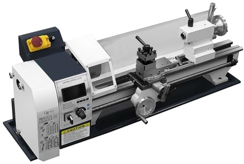 Metalldrehmaschine 220MMx500MM Mini-Tisch-Metalldrehmaschine 1500W Drehmaschine Tischdrehmaschine Bürstenlose Drehmaschine Variable Drehzahl 0-2500RPM für Metallbearbeitung Metal Lathe