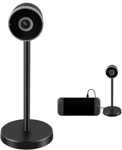 1080P HD Webcam für Nintendo Switch 2, Kamera für Nintendo Switch 2 (2025) | Privatsphäre Schiebeobjektivabdeckung, verstellbarer Winkel für AR & Videoanrufe
