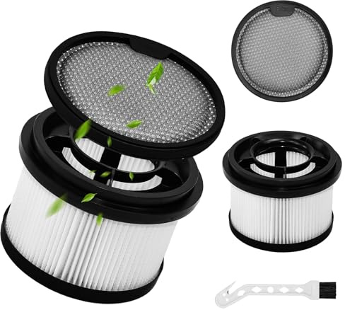 Byfoyif Kit de Filtre Rechange Aspirateur, 2 Filtres Hepa + 2 Filtres à Mailles + Brosse de Nettoyage, Compatible avec Dreame Z10/ T10/ T20/ T20Pro/ T30/T30Neo/R10/ R10Pro/R20 Station et Xiaomi G9/G10