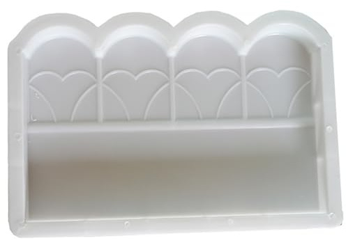 Hotainoys Moules de Bordure en béton, Forme de Bord en béton à Bord Rond pour Bordures Jardin, Moule Parterre Fleurs en Plastique réutilisable pour créer des moules Bordure décoratifs pelouse