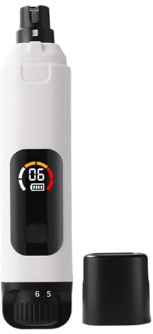 Manolyee Lime Électrique pour Chien Silencieuse,Rechargeable USB avec Double Éclairage LED 6 Vitesses | Meuleuse Électrique À Griffes Canine - Usage Maison Salon Voyage Extérieur Chat Chiot