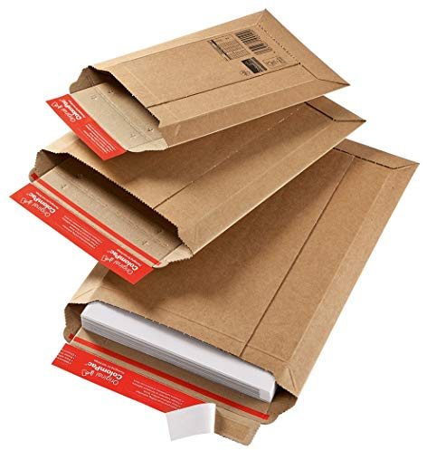 Versandtasche aus Wellpappe Karton mit Selbstklebeverschluss und Aufreissfaden | CP010.01-150x250x50mm | braun | 100 Stück