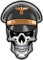 Skull Army Soldier Eagle Hat Hochwertigen Auto-Autoaufkleber 10 x 12 cm