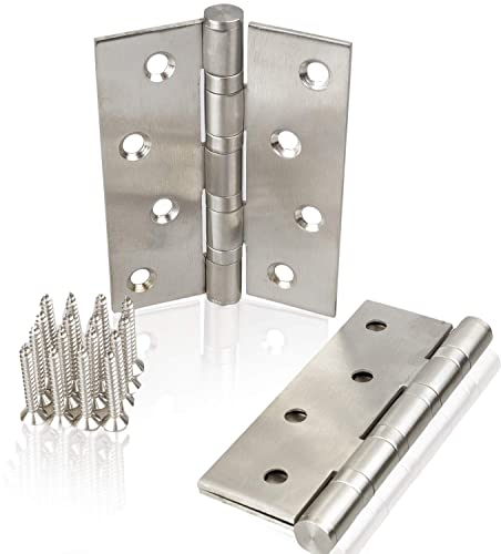 2 Edelstahl Scharniere 100mm Türband Türscharnier Edelstahlscharniere Beschlag