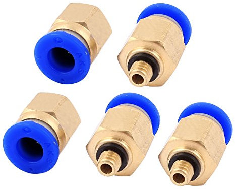 sourcing map 5pcs 5mm à 6mm OD pousser à dégagement rapide tube raccord pneumatique air