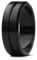 Unii Silicone Wedding Rings | Safety Rubber Wedding Bands | Athletic Ring for Active Men | Thin Groove Ring 7mm Wide | Best Alternative for Work, Mechanics, Sports, Workout Ring | Black - Size 8