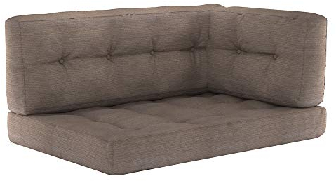 Vicco Palettenkissen Set, Taupe, 3 Teile