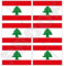 Líbano bandera de Líbano libnan, Oriente Medio, lubnan 40 mm (1,6 ) Mobile teléfono celular Mini de vinilo pegatinas, calcomanías x6