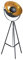 Beliani Moderne Stehlampe in Schwarz und Gold 165 cm Thames II