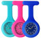 Uhr zum Festklemmen, Krankenschwestern-Uhr, Taschenuhr, Broschenuhr, hochqualitatives Silikon mit Pin / Clip, leuchtet im Dunkeln, Design zur Infektionskontrolle, für Krankenschwester, Arzt, Sanitäter, Blue Rose Navy