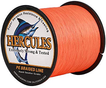 HERCULES Super Cast 100m - 2000m Yards Geflochtene Angelschnur 10lb - 300lb Test für Salzwasser Süßwasser PE Geflecht Fischdraht Superline 8 Stränge