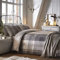 Dreams & Drapes Colville Check-100 Percent Brushed Duvet Cover Set, 100 Percent Cotton, Grey, Super King