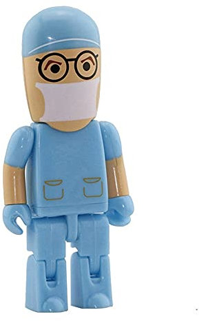 Clé USB 16GB en Forme de Médecin et Infirmière - USB 2.0 Pendrive Memorias Flash Disk - Bleu