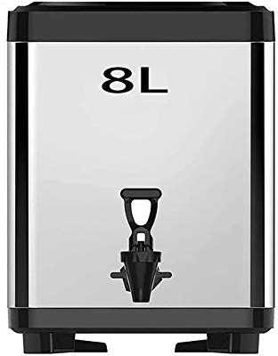 Dispensador de Agua Caliente de Acero Inox, 6L/8L, Barril Aislado de Doméstico y Comercial de Doble Capa para Aislamiento Utilizado para Aislamiento Té con Leche, Café, Té y Bebida
